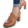 Carmela Tan High Heeled Platform Loafers