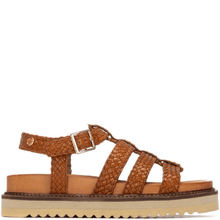 Carmela Tan Leather Caged Sandals