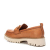 Carmela Tan Leather Cleated Sole Loafers