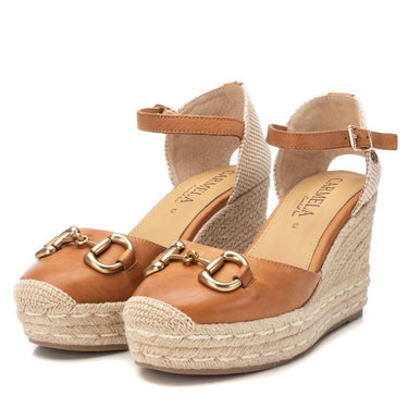 Carmela Tan Leather Espadrille Wedges