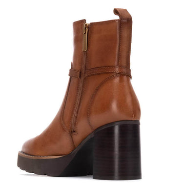 ladies high heeled tan toned boots