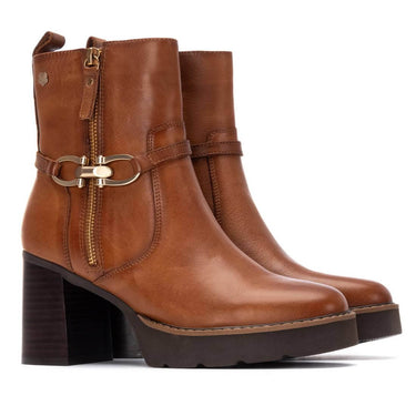 ladies high heeled tan toned boots