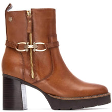 ladies high heeled tan toned boots
