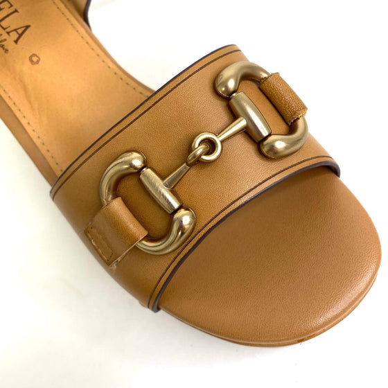 Carmela Tan Leather Platform Sandals