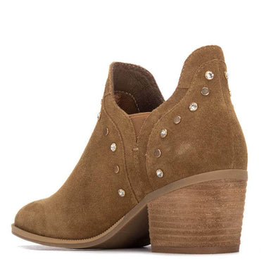 Carmela Tan Suede Studded Summer Boots