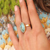 Caroline Svedbom Gold Alexander Boho Ring - Turquoise Matt