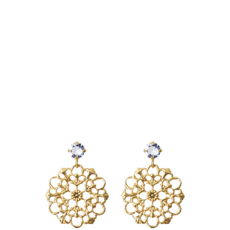 Caroline Svedbom Gold Andrea Earrings - Light Sapphire