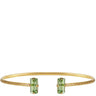 Caroline Svedbom Gold Baguette Bangle - Peridot