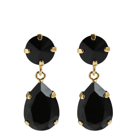 Caroline Svedbom Gold Classic Drop Earrings - Jet