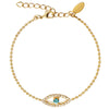 Caroline Svedbom Gold Greek Eye Anklet