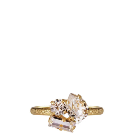 Caroline Svedbom Gold Isa Ring - Crystal