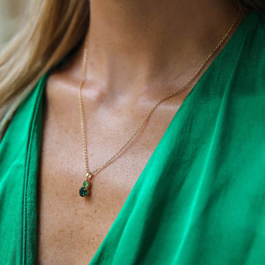 Caroline Svedbom Gold Leah Necklace - Green Combo
