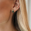 Caroline Svedbom Gold Leah Stud Earrings - Green Combo