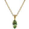 Caroline Svedbom Gold Petite Navette Necklace - Peridot