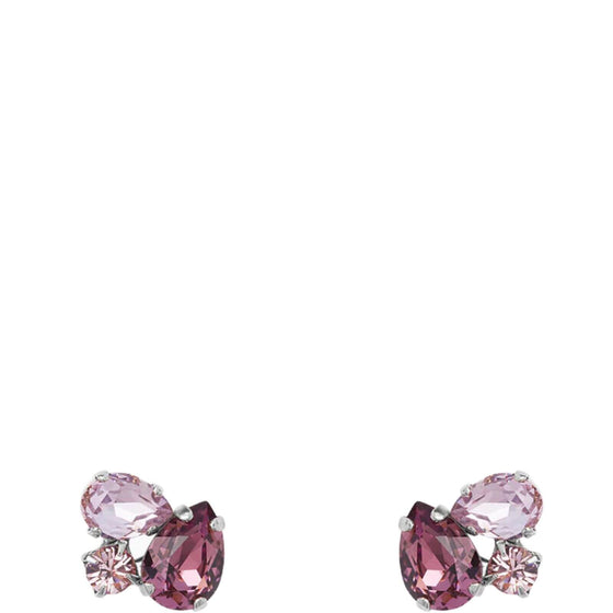 Caroline Svedbom Silver Alisia Stud Earrings - Violet Combo