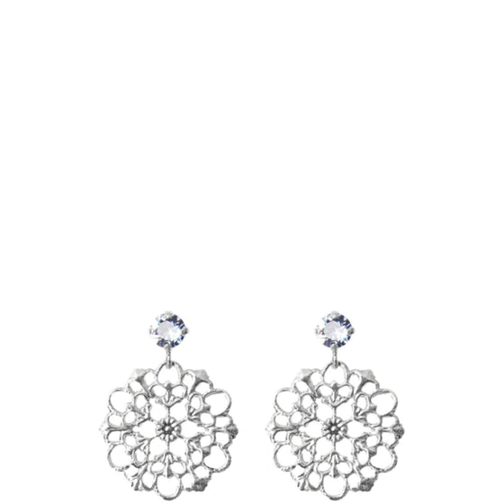 Caroline Svedbom Silver Andrea Earrings - Light Sapphire