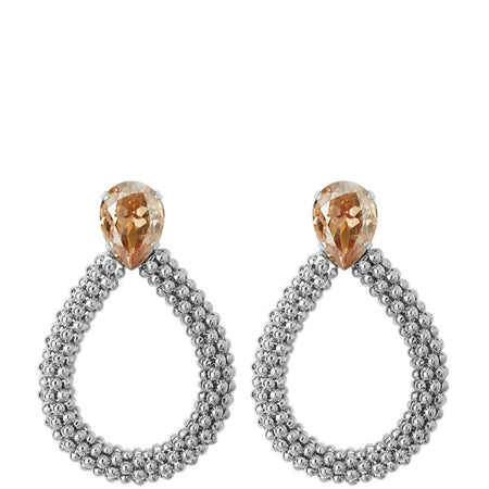 Caroline Svedbom Silver Classic Rope Earrings - Golden Shadow