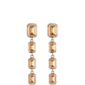 Caroline Svedbom Silver Lydia Long Drop Earrings - Golden Shadow