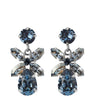 Caroline Svedbom Silver Mini Dione Statement Earrings - Denim Blue