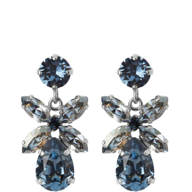 Caroline Svedbom Silver Mini Dione Statement Earrings - Denim Blue