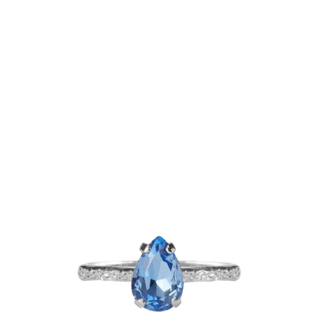 Caroline Svedbom Silver Petite Drop Ring - Lapis