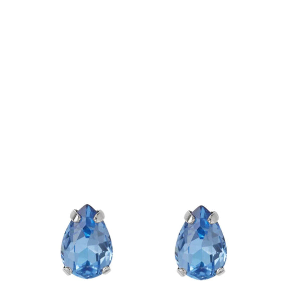 Caroline Svedbom Silver Petite Stud Earrings - Lapis