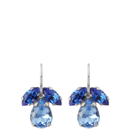 Caroline Svedbom Silver Petite Timo Drop Earrings - Lapis/Sapphire