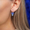 Caroline Svedbom Silver Petite Timo Drop Earrings - Lapis/Sapphire