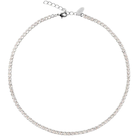 Caroline Svedbom Silver Zara Necklace - Clear Crystal