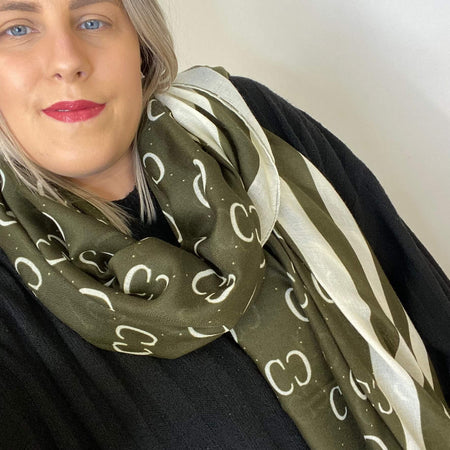 Carrie CC Scarf - Khaki Cream