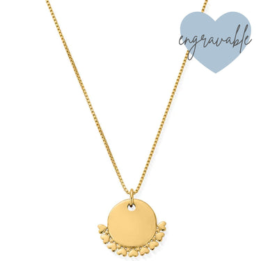 ChloBo Box Chain Hearts Pendant Necklace - Gold