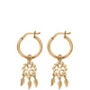 ChloBo Chain Dream Catcher Hoop Earrings - Gold