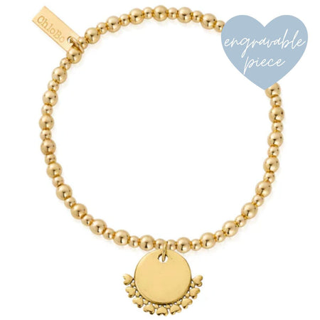 ChloBo Didi Hearts Pendant Bracelet - Gold