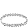 Silver beaded bracelet on a white background