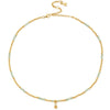 chlobo-glistening-flower-bud-aventurine-choker-necklace-gold