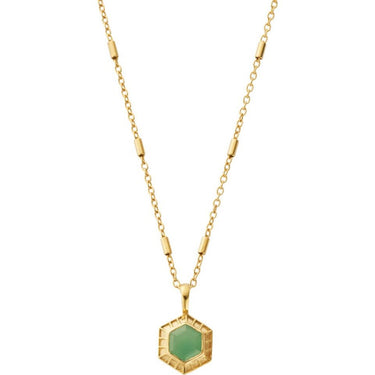 ChloBo Happiness Aventurine Necklace - Gold