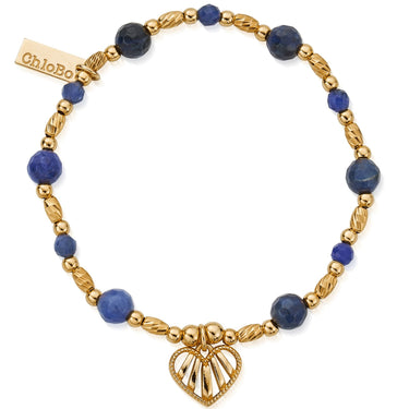 ChloBo Heart Of Dreams Sodalite Bracelet - Gold