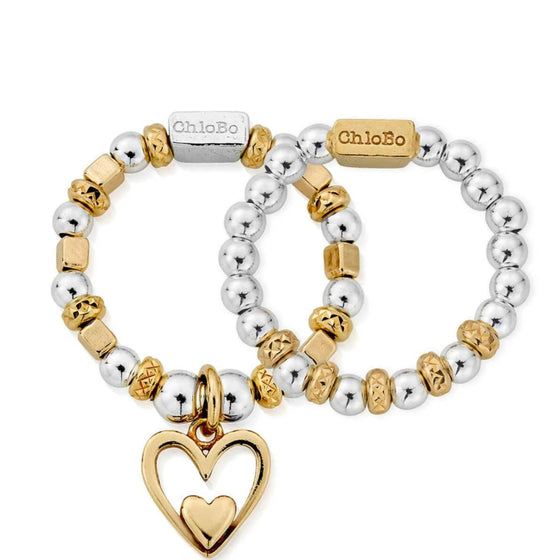 ChloBo Inner Love Ring Set - Two Tone