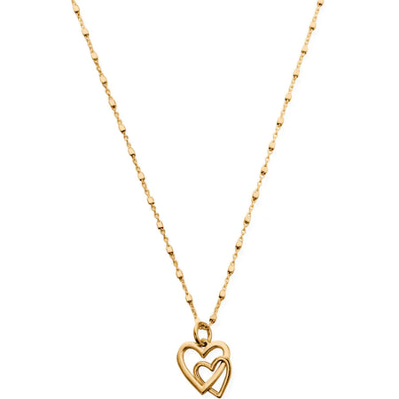 ChloBo Interlocking Love Heart Necklace - Gold