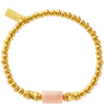 gold beaded chlobo bracelet stone
