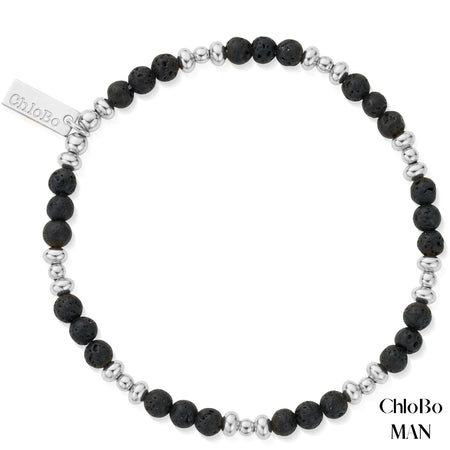 ChloBo MAN - Black Lava Saucer Bracelet