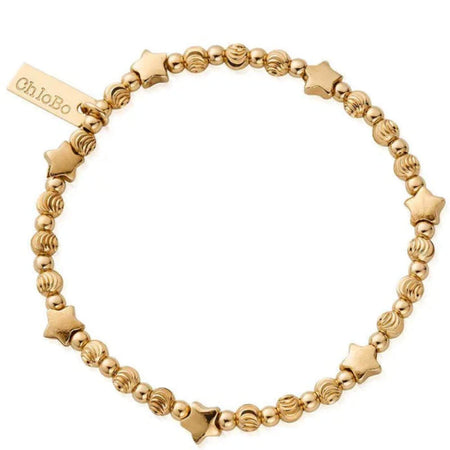 ChloBo Multi Inset Star Bracelet - Gold