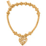 ChloBo Pattern Noodle Disc Starry Heart Bracelet - Gold