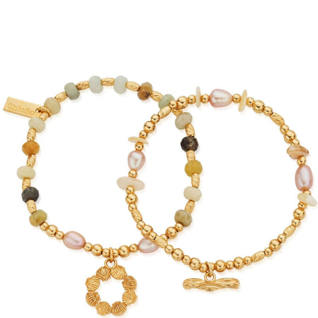 ChloBo Peace & Balance Bracelet Set - Gold