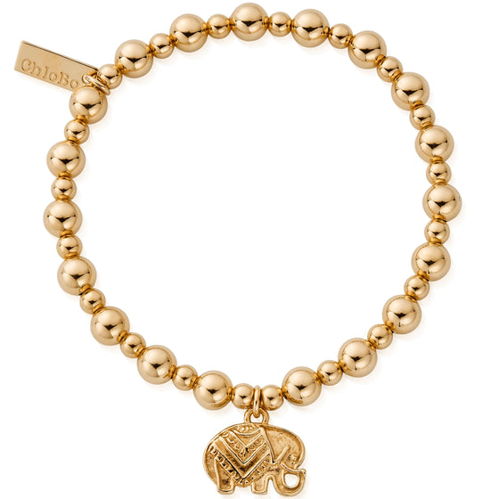 ChloBo Small Ball Elephant Bracelet - Gold