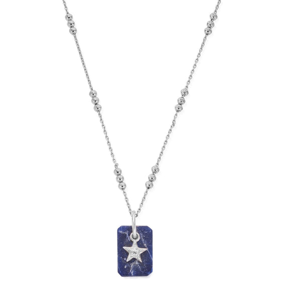 ChloBo Sodalite Star Triple Bobble Chain Necklace