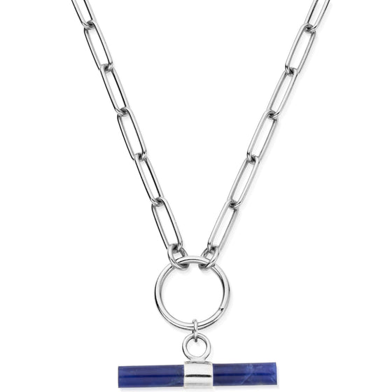 ChloBo Sodalite T-Bar Link Chain Necklace