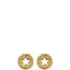 ChloBo Sparkle Star In Circle Stud Earrings - Gold