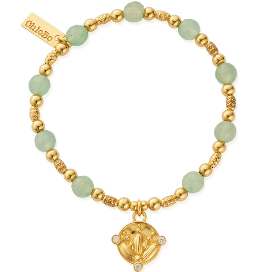 chlobo-sparkling-bloom-aventurine-bracelet-gold
