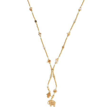 ChloBo Strength & Spirit Lariat Necklace - Gold